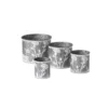 SULLIVANS Silver Metal Flower Patterned Planter (Set of 4) 1 SULLIVANS Silver Metal Flower Patterned Planter (Set of 4) -Vigoro sales Store silver sullivans plant pots met1702 64 1000
