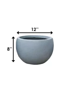 KANTE 12 in. W Round Slate Gray Concrete/Fiberglass Indoor Outdoor Modern Seamless Bowl Planter -Vigoro sales Store slate gray kante plant pots osc0049a c60611 d4 1000