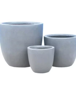 KANTE 18", 14" and 10"W Round Slate Gray Lightweight Concrete/Fiberglass Indoor Outdoor Elegant Seamless Planters (Set of 3) 13 KANTE 18", 14" and 10"W Round Slate Gray Lightweight Concrete/Fiberglass Indoor Outdoor Elegant Seamless Planters (Set of 3) -Vigoro sales Store slate gray kante plant pots osc0050abc c60611 c3 1000
