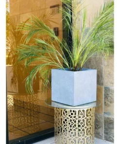KANTE 10 in. W Square Slate Gray Lightweight Concrete/Fiberglass Indoor Outdoor Modern Elegant Planter -Vigoro sales Store slate gray kante plant pots osf0001a c60611 44 1000