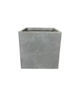 KANTE 10 in. W Square Slate Gray Lightweight Concrete/Fiberglass Indoor Outdoor Modern Elegant Planter -Vigoro sales Store slate gray kante plant pots osf0001a c60611 66 1000