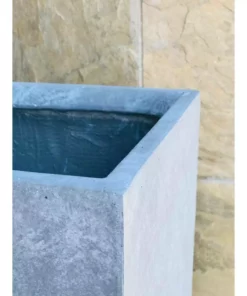 KANTE 23 in. L Rectangular Slate Gray Concrete/Fiberglass Indoor Outdoor Modern Planter -Vigoro sales Store slate gray kante plant pots osf0104a c60611 1f 1000