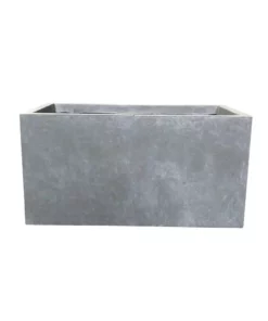 KANTE 23 in. L Rectangular Slate Gray Concrete/Fiberglass Indoor Outdoor Modern Planter