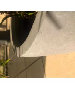 KANTE 9 in. Tall Slate Gray Lightweight Concrete Modern Outdoor Round Planter -Vigoro sales Store slate gray kante plant pots rc0050a c60611 44 1000