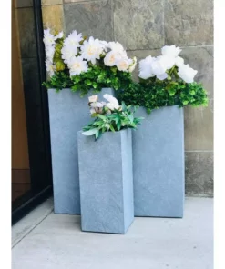 KANTE 28 in. Tall Slate Gray Lightweight Concrete Rectangle Modern Tapered Outdoor Planter (Set of 3) 9 KANTE 28 in. Tall Slate Gray Lightweight Concrete Rectangle Modern Tapered Outdoor Planter (Set of 3) -Vigoro sales Store slate gray kante plant pots rf0002abc c60611 4f 1000