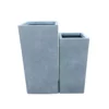 KANTE 19 in. and 16 in. Tall Slate Gray Lightweight Concrete Tall Square Outdoor Planters, Large and Medium (Set of 2) -Vigoro sales Store slate gray kante plant pots rf0007bc c60611 64 1000
