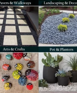 Vigoro 0.25 cu. ft. 20 lbs. 1 in. to 3 in. Grey Mexican Beach Pebble Landscape Rock -Vigoro sales Store vigoro bagged landscape rocks rfgmbp3 20 44 1000