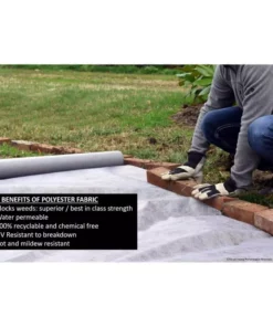 Vigoro 4 ft. x 100 ft. Heavy-Duty Polyester Weed Barrier Landscape Fabric -Vigoro sales Store vigoro landscape fabric 2549rv 76 1000