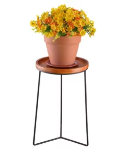 Vigoro 19 in. Triangle Base Wood Top Plant Stand -Vigoro sales Store vigoro plant stands 710174810 44 1000