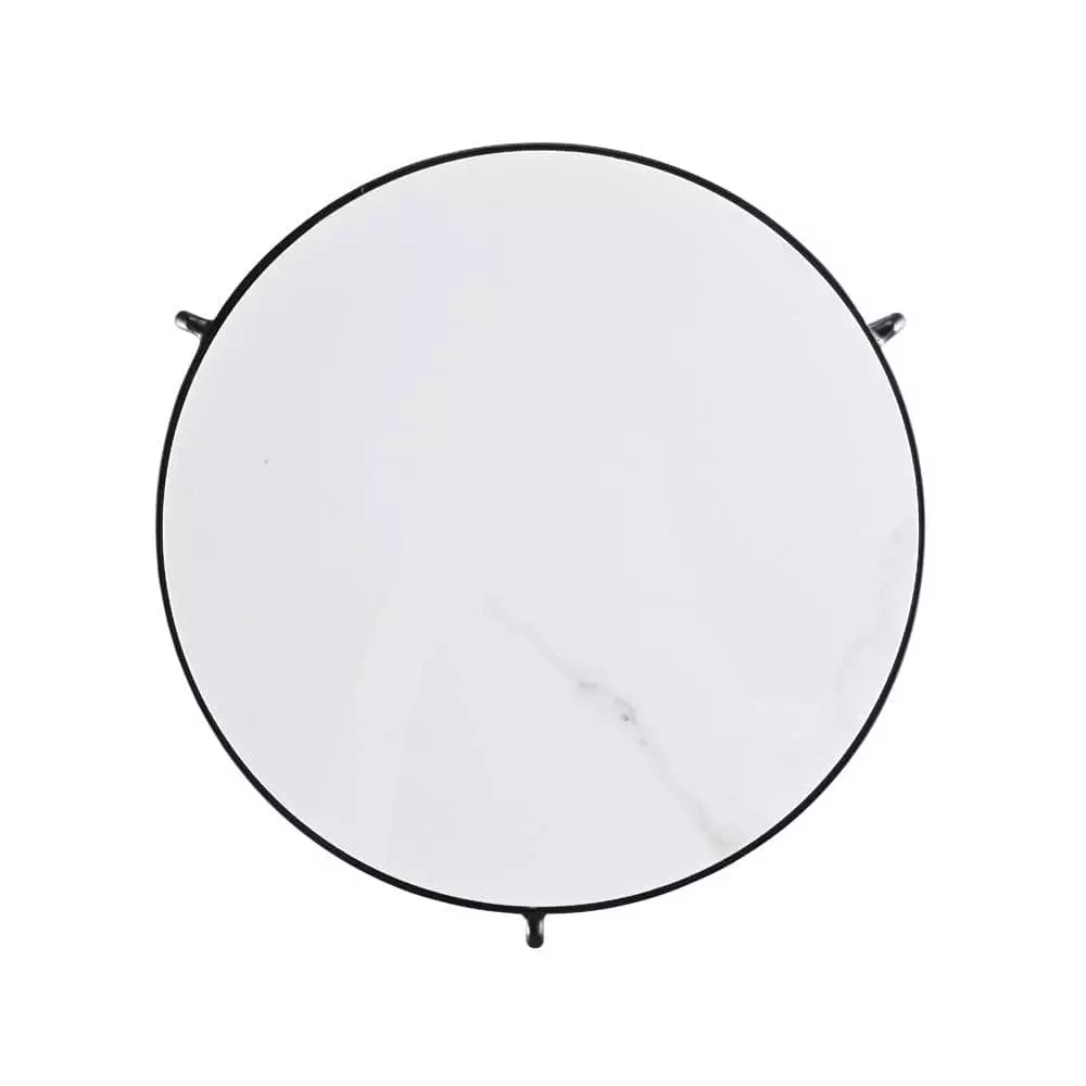 Vigoro 15 in. Marble Look Top Indoor Black Plant Stand 6 Vigoro 15 in. Marble Look Top Indoor Black Plant Stand - Image 4