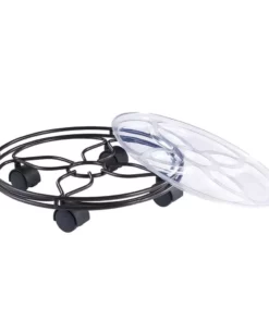 Vigoro 13.6 in. x 13.6 in. x 2.8 in. Brown Metal Plant Caddy -Vigoro sales Store vigoro planter caddies 154208 c3 1000