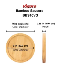 Vigoro 10 in. Bamboo Plant Saucer -Vigoro sales Store vigoro planter saucers bbs10vg 4f 1000
