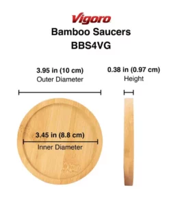 Vigoro 4 in. Bamboo Plant Saucer -Vigoro sales Store vigoro planter saucers bbs4vg 4f 1000