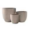 KANTE 20", 16.5" & 13.3"W Round Weathered Finish Concrete Planters Set of 3, Outdoor Indoor w/Drainage Hole & Rubber Plug -Vigoro sales Store weathered concrete kante plant pots rc0152bcd c80021 2 64 1000