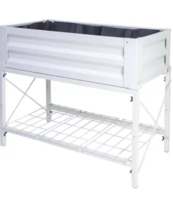 Vigoro Stand Up Steel Raised Garden Planter with Liner