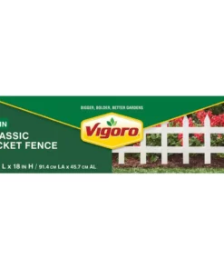 Vigoro 36 in. Wood Picket Garden Fence -Vigoro sales Store white vigoro garden fencing rc 74w 1f 1000