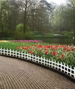 Vigoro 36 in. Wood Picket Garden Fence -Vigoro sales Store white vigoro garden fencing rc 74w 4f 1000