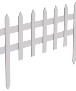 Vigoro 36 in. Wood Picket Garden Fence