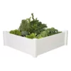 Vigoro 4 ft. x 4 ft. x 15 in. White Vinyl Raised Garden Bed -Vigoro sales Store white vigoro raised planter boxes 26001v 64 1000