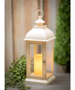 SULLIVANS 17.5 in. Lantern with LED Pillar Candle 9 SULLIVANS 17.5 in. Lantern with LED Pillar Candle -Vigoro sales Store whites sullivans outdoor lanterns gl43857 1f 1000