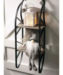 SULLIVANS 8.75 in. Snowflake Lantern with LED Pillar Candle -Vigoro sales Store whites sullivans outdoor lanterns sea44233ln 1f 1000