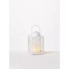 SULLIVANS 8.75 in. Snowflake Lantern with LED Pillar Candle -Vigoro sales Store whites sullivans outdoor lanterns sea44233ln 64 1000