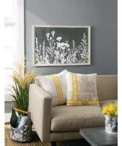 SULLIVANS Whitewashed Metal Flower Trug With Handles (Set of 2) -Vigoro sales Store whitewashed sullivans plant pots met1699 4f 1000